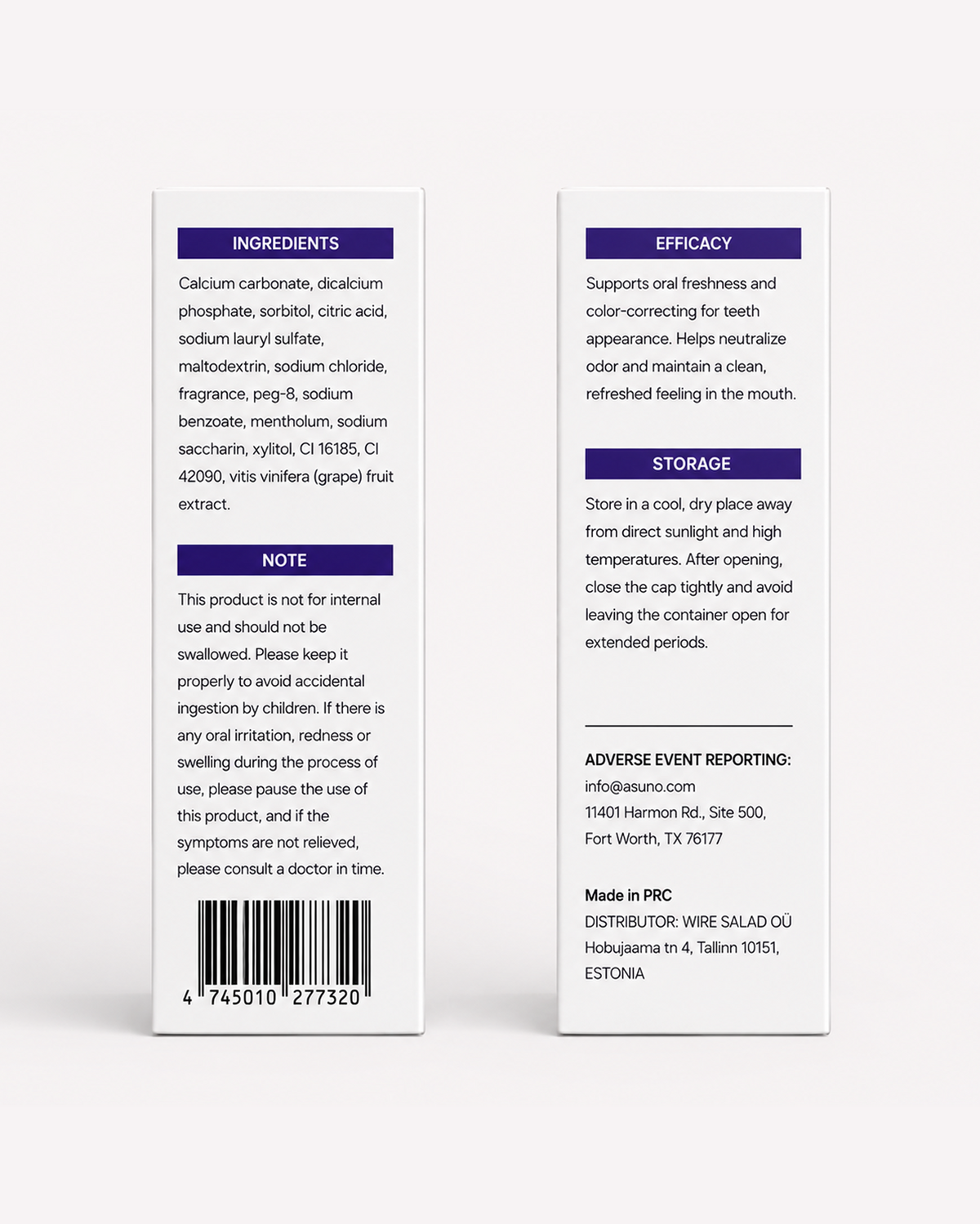 Teeth Color Correcting Tablets